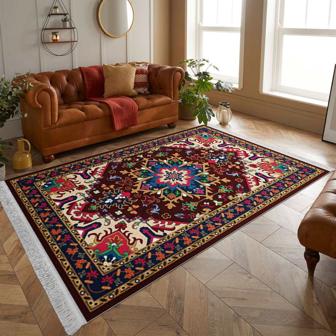 فرش مخمل نادی طرح سنتی کد o154