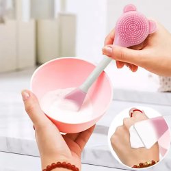 براش مخصوص ماسک و ماساژ سیلیکونی دوطرفه پرزدار